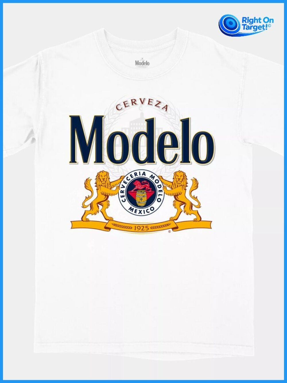 Small - Mens Modelo Logo Short Sleeve Graphic T-Shirt - White